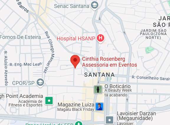 Cinthia Rosenberg - Assessoria de eventos - mapa